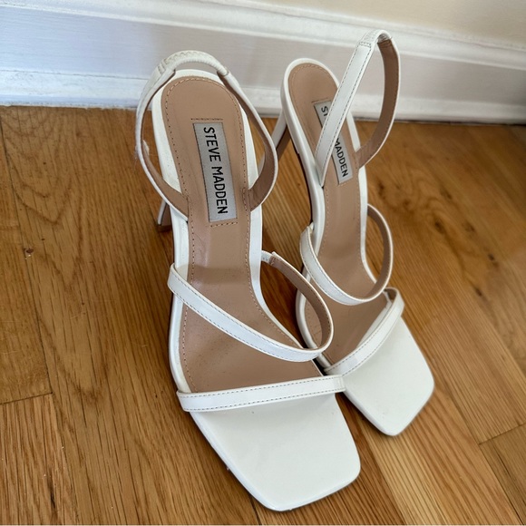 Steve Madden Shoes - Steve Madden Strappy Heels - White Size 8